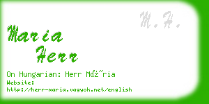 maria herr business card